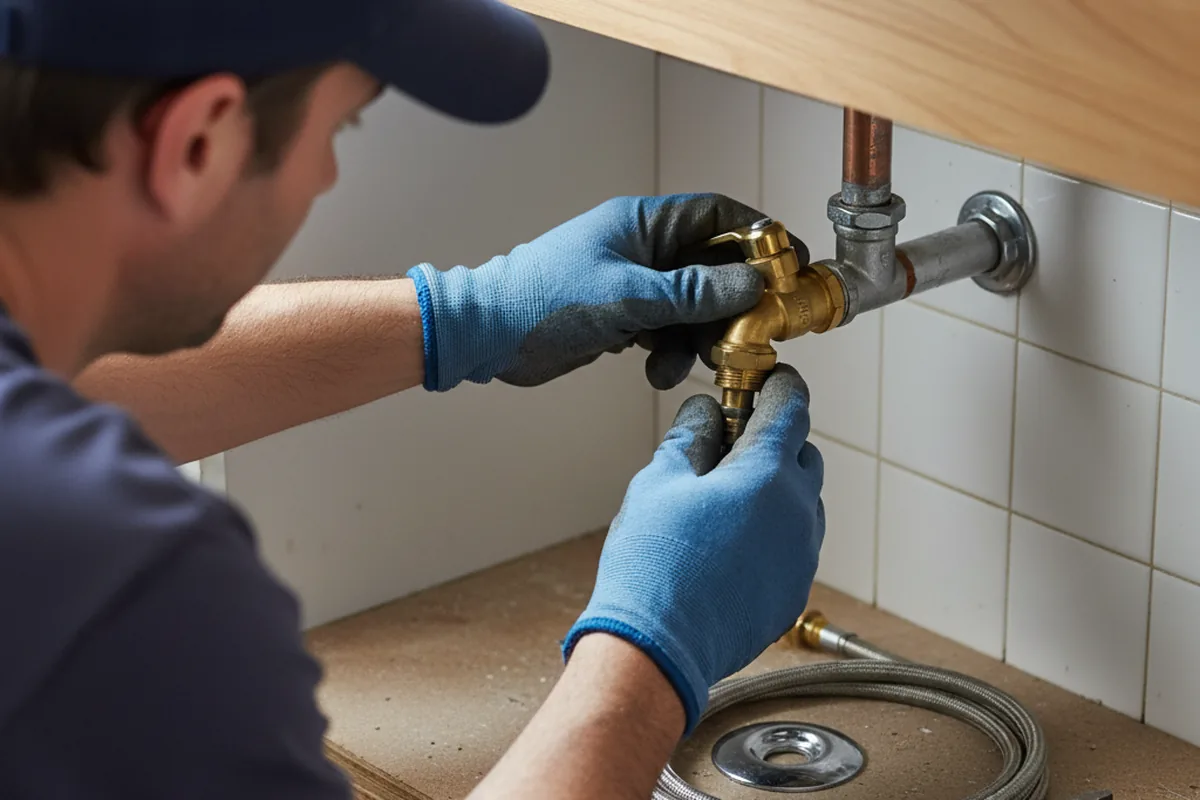 Shutoff valve and fitting work during Emergency Plumbing in Lithia